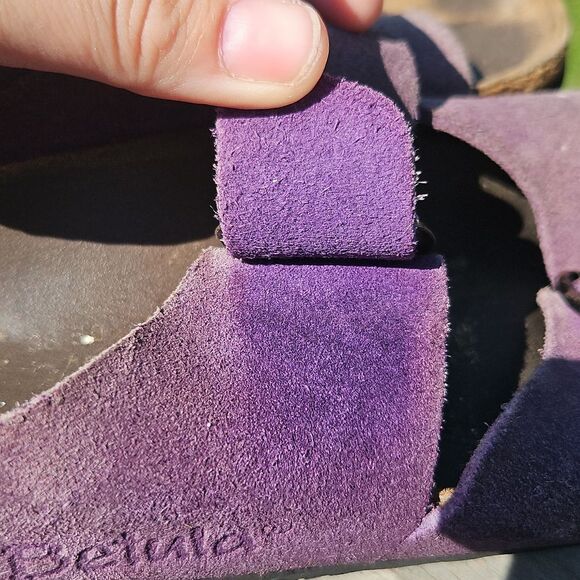 Purple Suede Women's Sandals - Picture 4 of 9